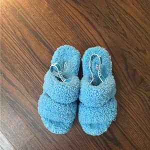 UGG Plush Sky Blue Slippers